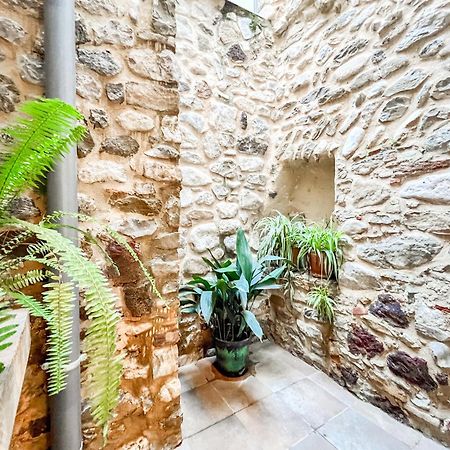 Ganganell Centre Apartamento Con Patio Besalu Bagian luar foto